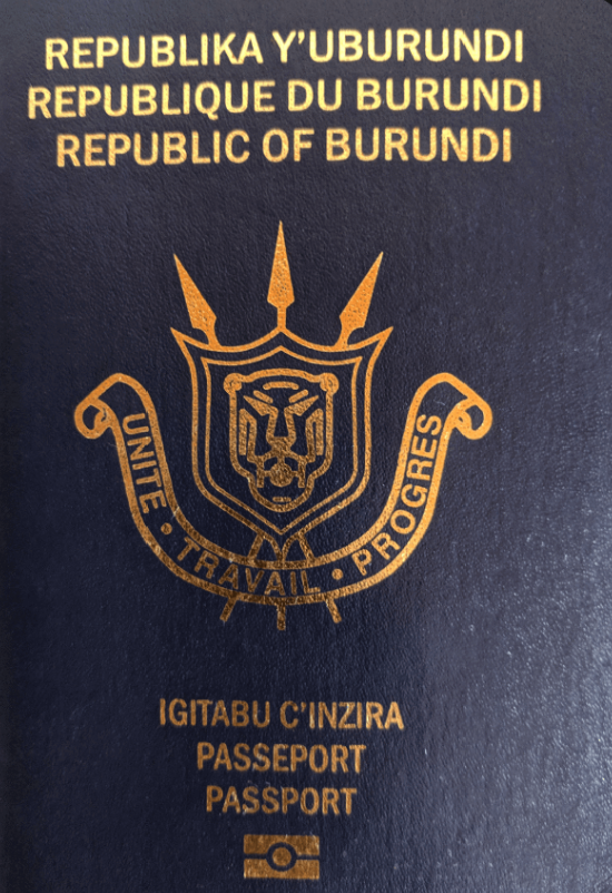 Bìa hộ chiếu Burundi